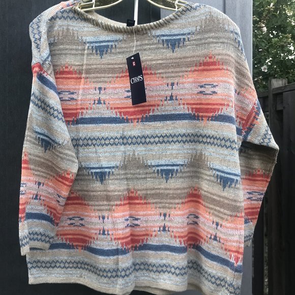 New Chaps Sweater, Multicolors - Picture 1 of 4